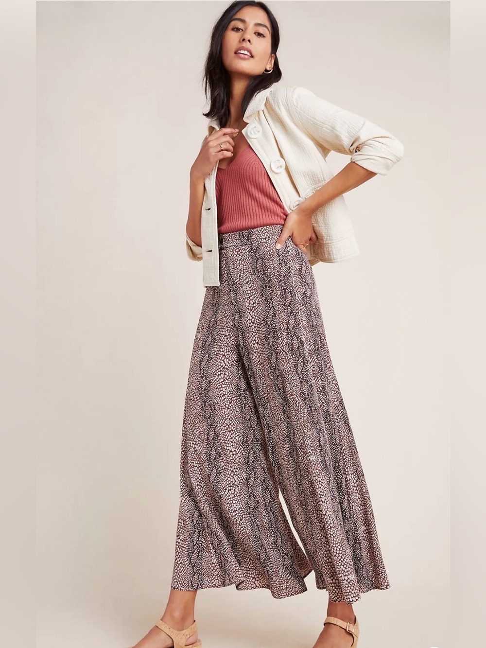 Anthropologie by Anthropologie Skirted Wide-Leg Pants